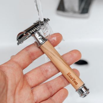 Rasierhobel von EcoYou® | Olivenholz  inkl.10 Klingen Rasierhobel von EcoYou® | Olivenholz  inkl.10 Klingen