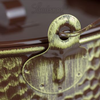 Preview: 2. Wahl | 13 Liter Ascheeimer Nostalgie Metall verzinkt - gehämmert braun/gold (Größe 1) Preview: 2. Wahl | 13 Liter Ascheeimer Nostalgie Metall verzinkt - gehämmert braun/gold (Größe 1)