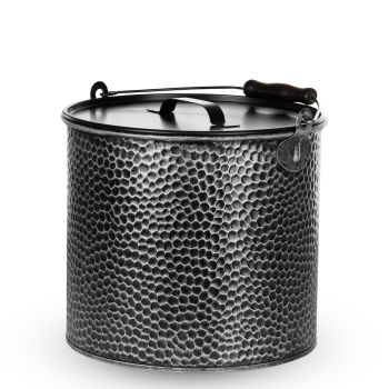 Preview: 15 Liter Metall Eimer | Ascheeimer | verzinkt gehämmert schwarz (Gr. 2) Preview: 15 Liter Metall Eimer | Ascheeimer | verzinkt gehämmert schwarz (Gr. 2)