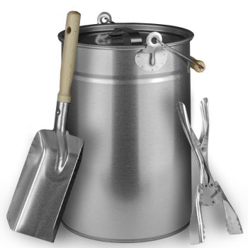 Preview: 13 Liter Metall Eimer (Größe1) + Brikettzange + Schaufel Preview: 13 Liter Metall Eimer (Größe1) + Brikettzange + Schaufel