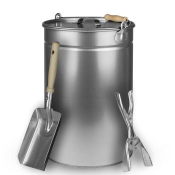 Preview: 25 Liter Metall Eimer (Größe 3) + Brikettzange + Schaufel Preview: 25 Liter Metall Eimer (Größe 3) + Brikettzange + Schaufel