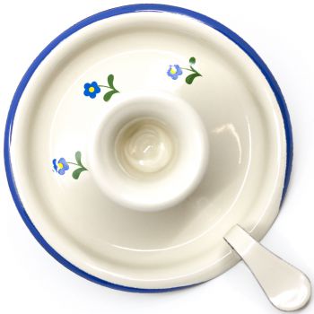 Preview: Emaille Kerzenständer | Beige mit Blümchen Preview: Emaille Kerzenständer | Beige mit Blümchen