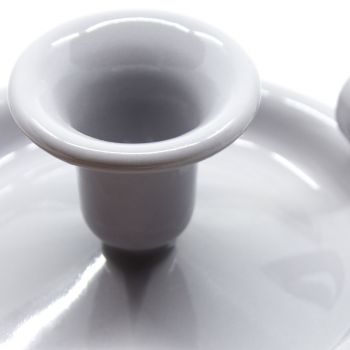 Preview: Emaille Kerzenständer grau | beige Preview: grau | beige