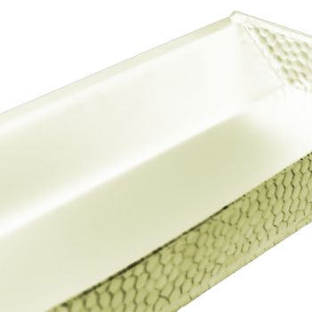 Preview: Ofenvorsetzer Glutfänger | weiß-gold Preview: Glutfänger weiß-gold