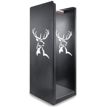 Preview: Holzlager | Kaminholzbox | schwarz | Motiv Hirsch Preview: Nostalgie Holzträger | Kaminkorb