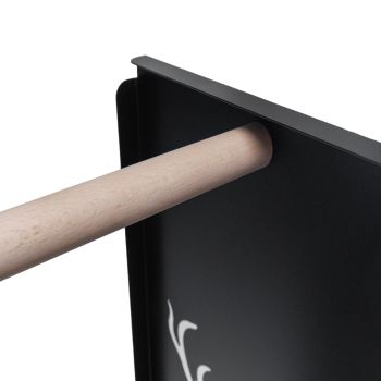 Preview: Holzlager | Kaminholzbox | schwarz | Motiv Hirsch Preview: Nostalgie Holzträger | Kaminkorb