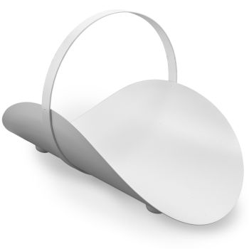 Preview: Holzträger | Kaminkorb | weiß | oval Preview: Holzträger | Kaminkorb | weiß | oval