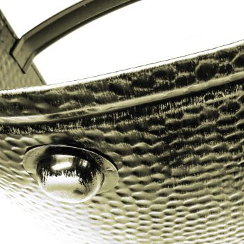 Preview: Nostalgie Holzträger | Kaminkorb | schwarz - gold Preview: Nostalgie Holzträger | Kaminkorb