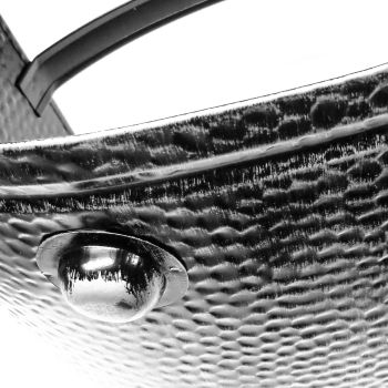 Preview: Nostalgie Holzträger | Kaminkorb | schwarz-silber Preview: Nostalgie Holzträger | Kaminkorb