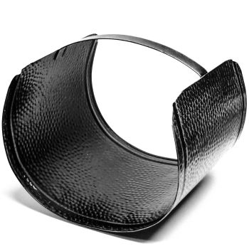 Preview: Nostalgie Holzträger | Kaminkorb | schwarz-silber Preview: Nostalgie Holzträger | Kaminkorb | schwarz-silber