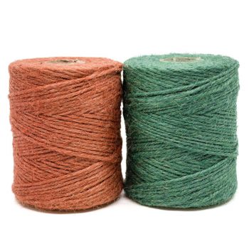 Preview: 2er Set Jutegarn | Spule a' 200g | Rostrot + Grün Preview: 2er Set Jutegarn | Spule a' 200g | Rostrot + Grün