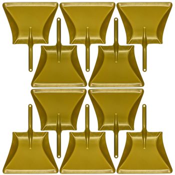 Preview: Kehrschaufel Metall brilliantgold pulverlackiert 10 Stück Preview: Kehrschaufel Metall brilliantgold pulverlackiert 10 Stück