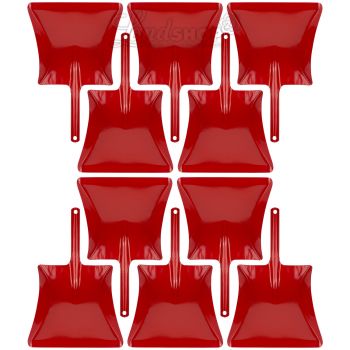 10 x Kehrschaufel Metall rot 10 x Kehrschaufel Metall rot