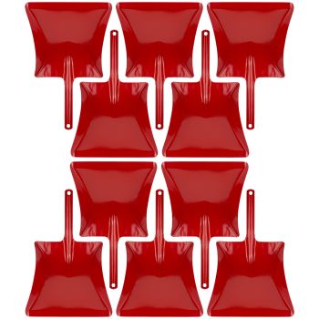 Preview: 10 x Kehrschaufel Metall rot pulverlackiert Preview: 10 x Kehrschaufel Metall rot pulverlackiert