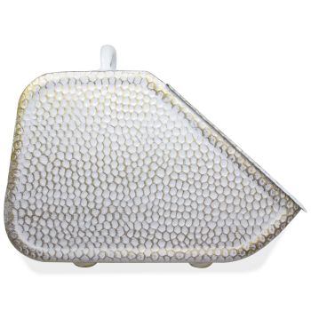 Preview: Nostalgie Kohlekasten | weiß-gold gehämmert Preview: Nostalgie Kohlekasten | weiß-gold