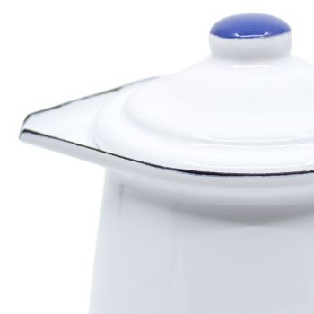 Preview: Emaille Milchkännchen mit Deckel | weiß Preview: Emaille Milchkännchen mit Deckel | weiß