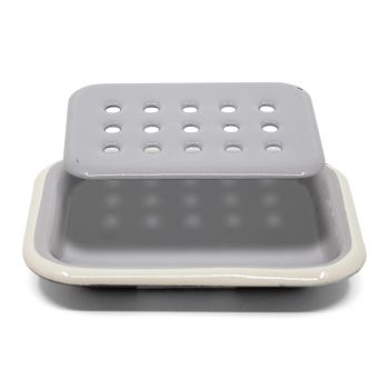 Preview: Emaille Seifenschale | grau Preview: Emaille Seifenschale | grau