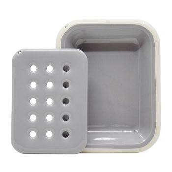 Preview: Emaille Seifenschale | grau Preview: Emaille Seifenschale | grau