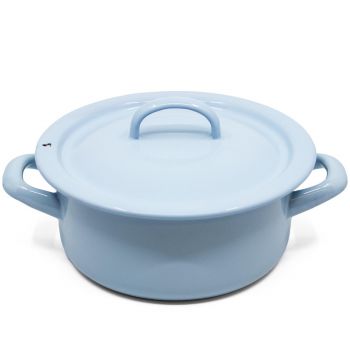 Preview: Emaille Kochtopf  | hellblau | Ø 16 cm Preview: Emaille Kochtopf  | hellblau | Ø 16 cm
