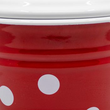 Preview: Emaille Eimer | 1,5 Liter | Rot mit weißen Punkten Preview: Emaille Eimer | 1,5 Liter | Rot mit weißen Punkten