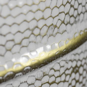 Preview: Nostalgie Kohleschütter | gehämmert weiß-gold Preview: Nostalgie Kohleschütter | gehämmert weiß-gold