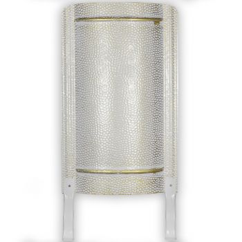 Preview: Ofenschirm | Hitzeschild | weiß-gold gewischt Preview: Ofenschirm | Hitzeschild | weiß-gold gewischt