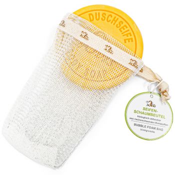 Preview: Ovis Duschseife | Johanneskraut-Lavendel | inkl. Seifenschaumbeutel Preview: Ovis Duschseife | Johanneskraut-Lavendel | inkl. Seifenschaumbeutel