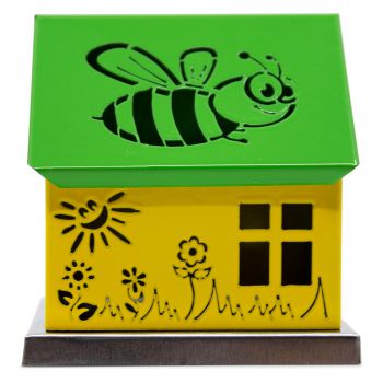 Räucherhaus Mückenhaisl Motiv "Biene" aus Beierfeld Erzgebirge für Räucherkerzen Größe M