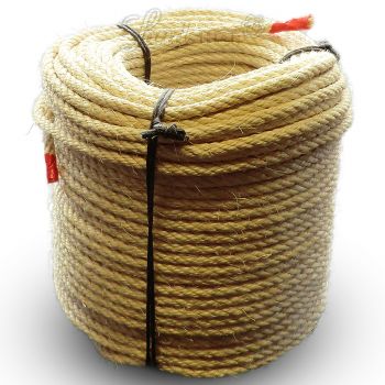 Preview: 100m Sisal-Seil natur Durchmesser 6mm Preview: 100m Sisal-Seil natur Durchmesser 6mm