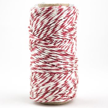 Preview: Wurstbindfaden 4 x a' 50g | Spule | rot-weiss | blau-weiss | grün-weiss | gelb-weiss Preview: Wurstgarn 50g rot/weiß