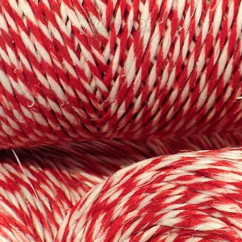 Preview: 3 x Schinkenfaden Knäuel rot/weiss 3x100g Preview: 3 x Schinkenfaden Knäuel rot/weiss 3x100g