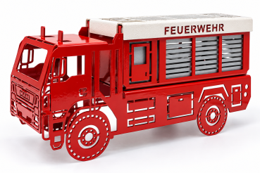 Feuerwehr Räucherauto aus Metall | Rot-Silber | Neuheit 2026