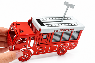 Preview: Feuerwehr Räucherauto aus Metall | Rot-Silber | Neuheit 2026