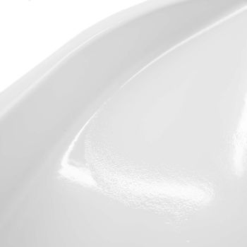 Preview: Kehrschaufel | Metall | weiß | B-Ware