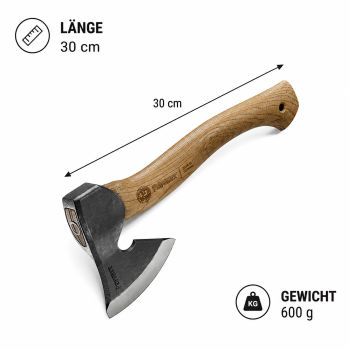 Preview: Petromax Schnitzbeil | Handgeschmiedetes Bushcraft Beil Made in Germany