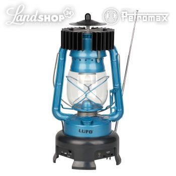 Petroleumlampe Lufo® mit Radio blau | B-Ware