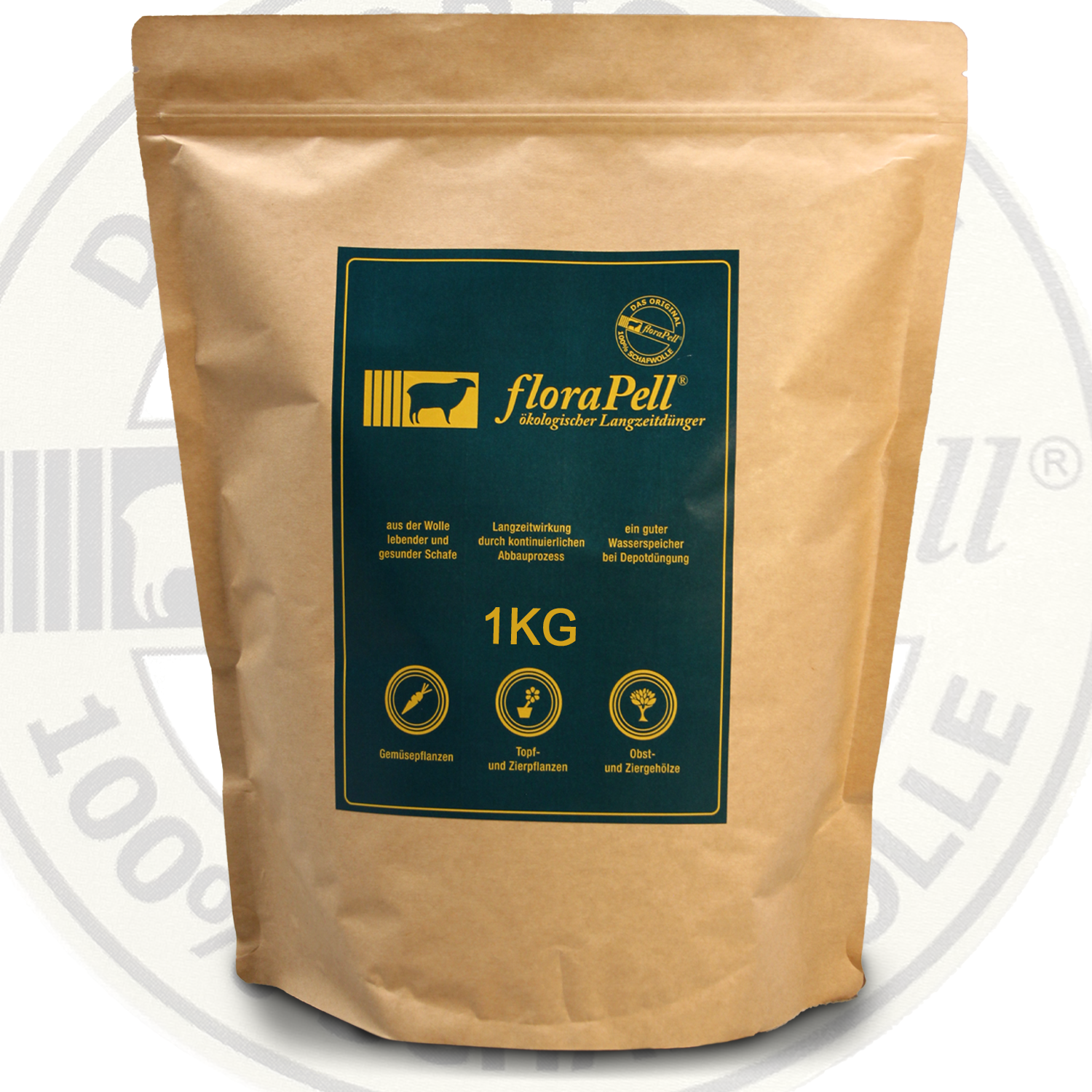 1kg Schafwoll | Langzeitdnger floraPell
