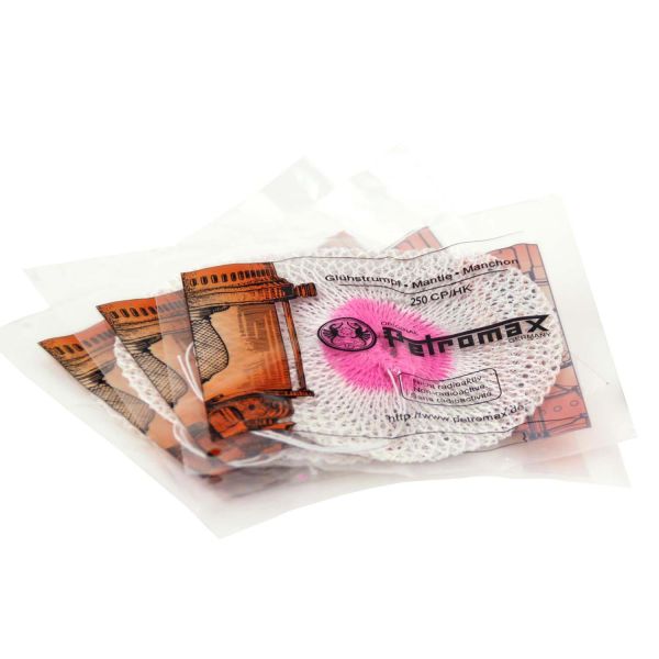 Petromax original Glühstrümpfe für HK250 | "Einloch" 3 Stück