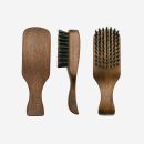 Haarbürste "Alfi" | Wildschweinborste | extra starke Borste | Nussbaum