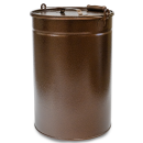 Metall Eimer 25 Liter | Ascheeimer | verzinkt Pulverlack Kupfer-Antik (Größe 3)